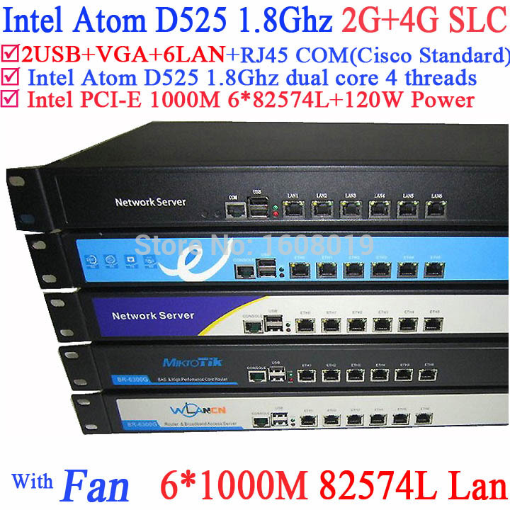 Ȩ  ȭ network6 *  82574L 1000M RJ45 120W     ROS ũ ƽ  2G RAM 4G SLC/home server Firewall network6* Intel 1000M 82574L RJ45 120W i